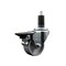 Service Caster 3'' Semi Steel Swivel 1-1/4'' Expanding Stem Caster with Brake SCC-EX20S314-SSS-PLB-114 - alternate 1